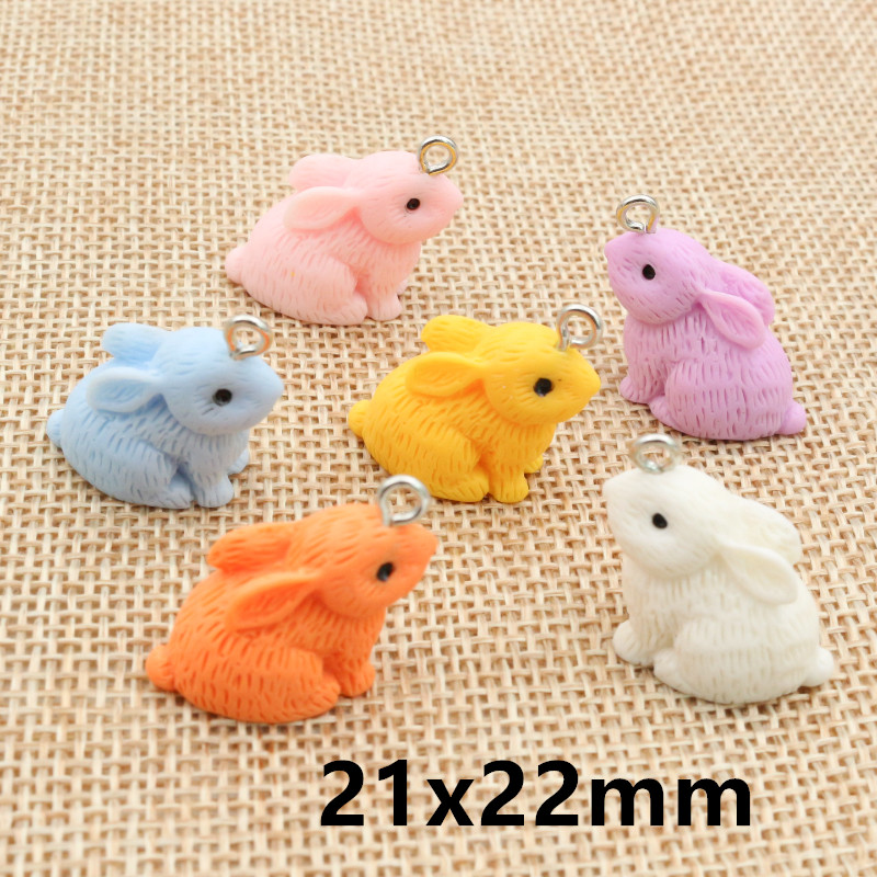 10PCS Resin Pendant Charms Rab - Resin Craft Supplies avaliação e preço