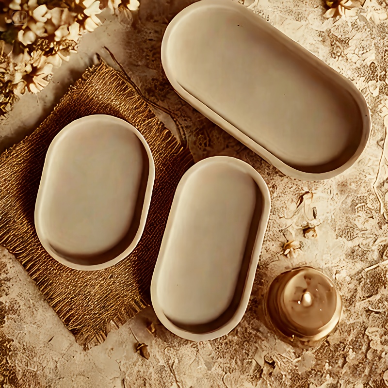 Oval silicone mold for concret - Serving Tray Mold avaliação e preço