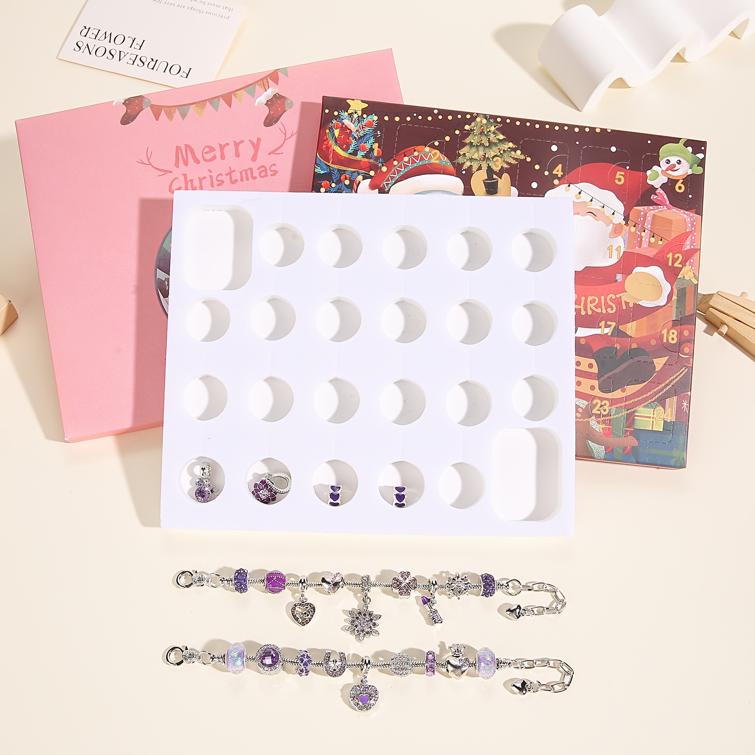 Christmas purple beads DIY jew - Resin Jewelry Kit avaliação e preço