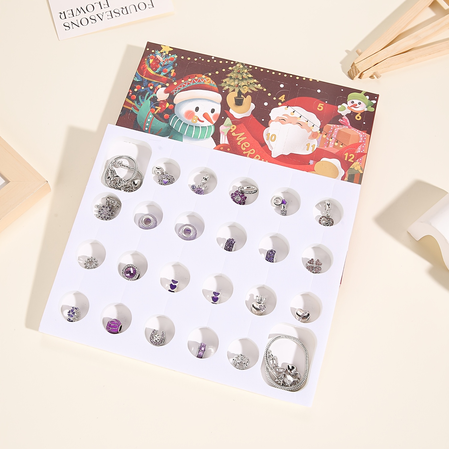 Christmas purple beads DIY jew - Resin Jewelry Kit avaliação e preço