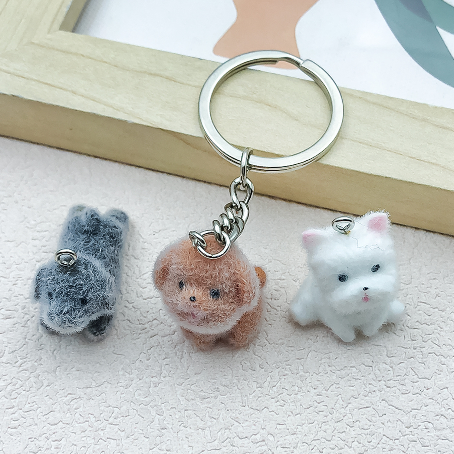 5pcs&1pc Flocked Resin Animal  - Resin Craft Material avaliação e preço