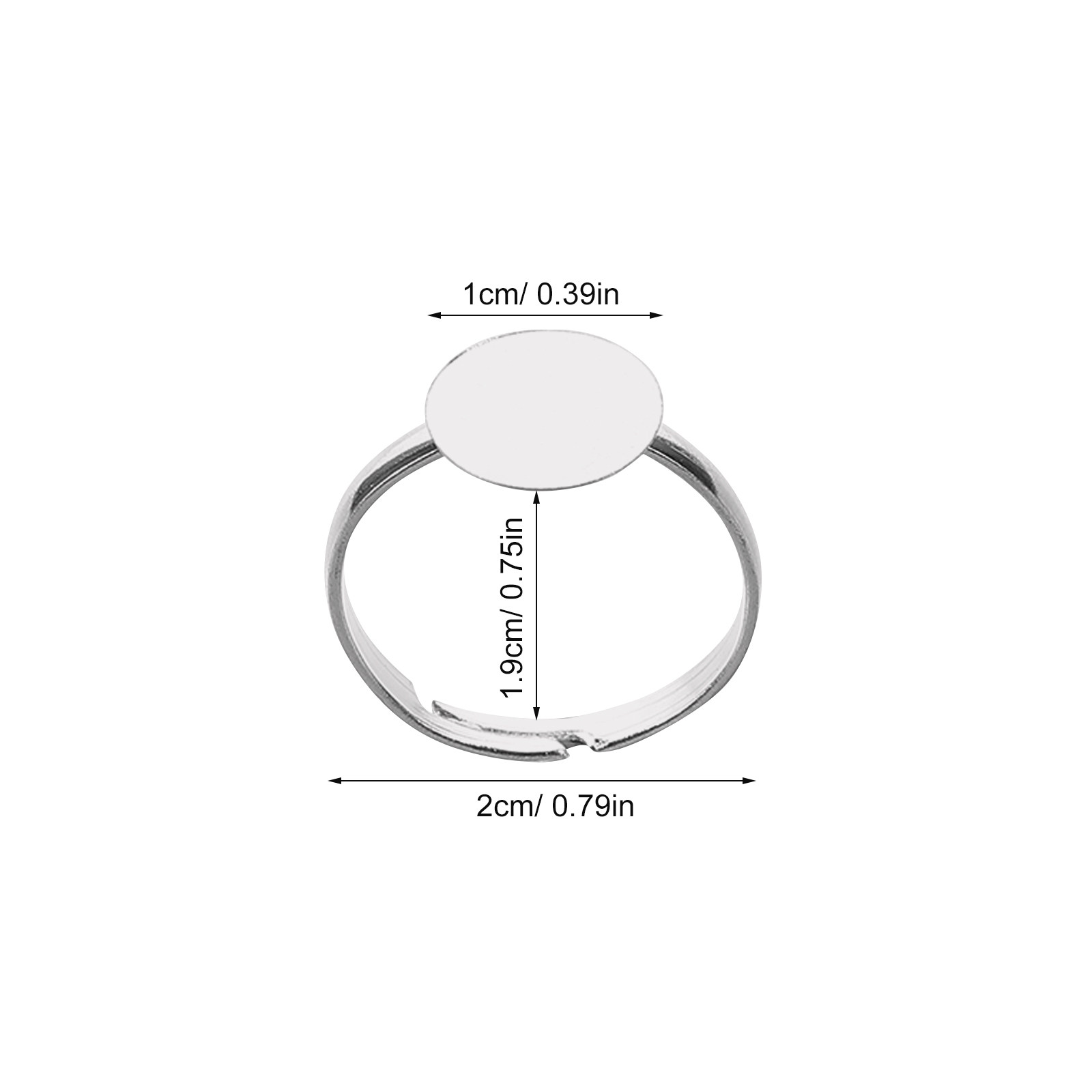 20Pcs Adjustable Blank Ring Fi - Resin Craft Supplies avaliação e preço