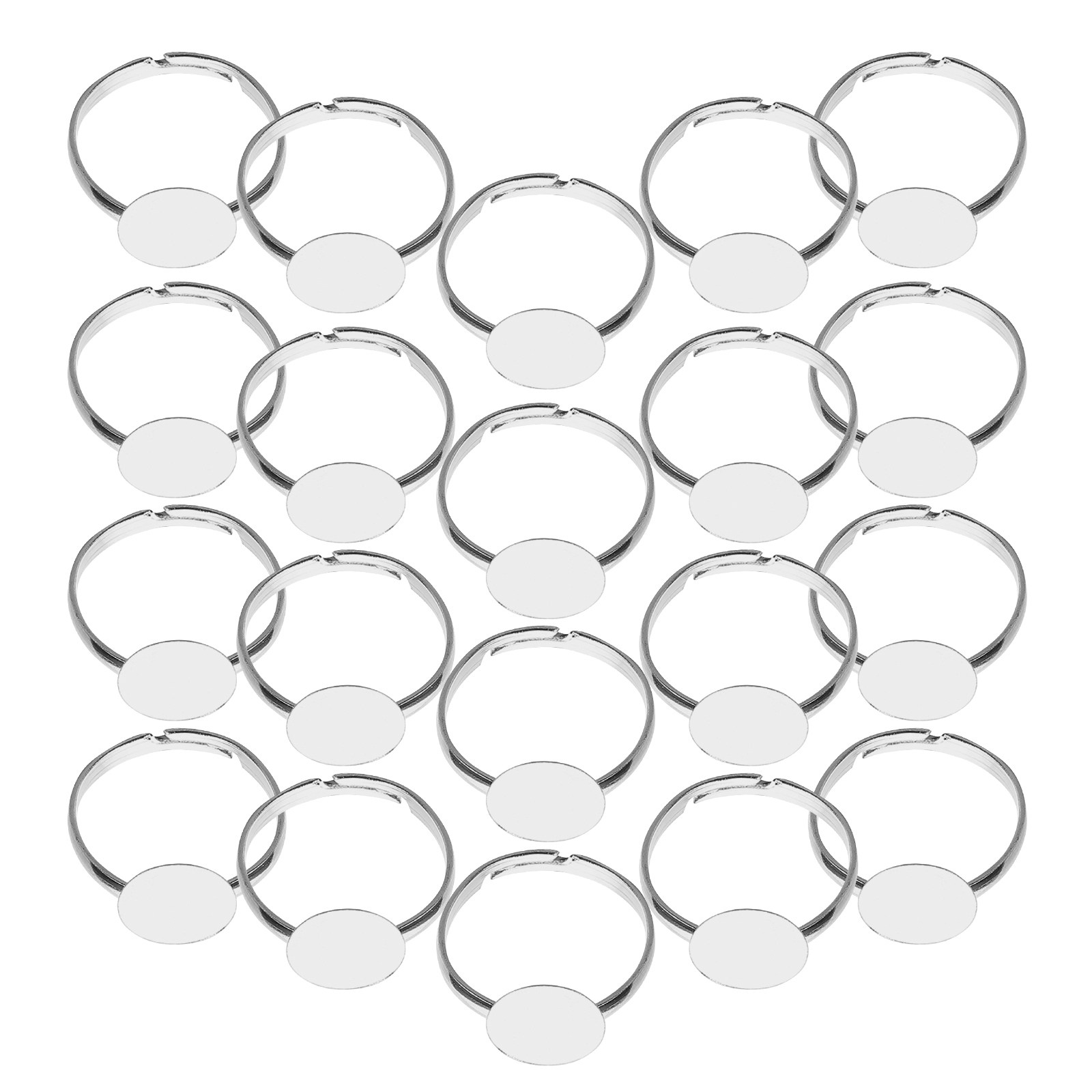 20Pcs Adjustable Blank Ring Fi - Resin Craft Supplies avaliação e preço
