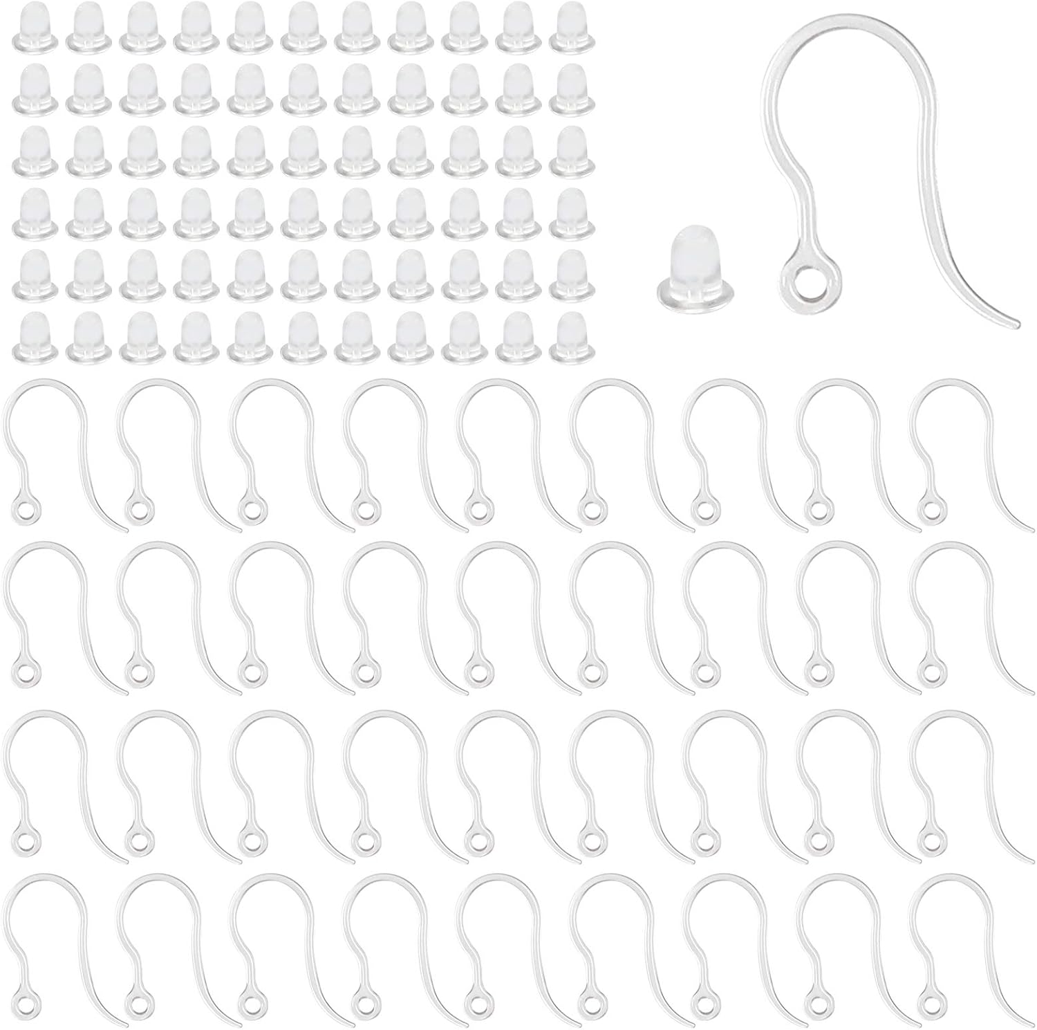 40pcs Clear Plastic Earring Ho - Resin Craft Projects avaliação e preço