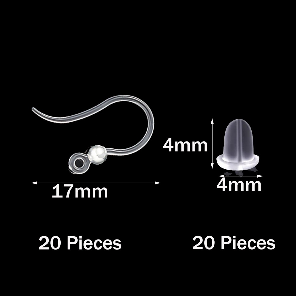 40pcs Clear Plastic Earring Ho - Resin Craft Projects avaliação e preço