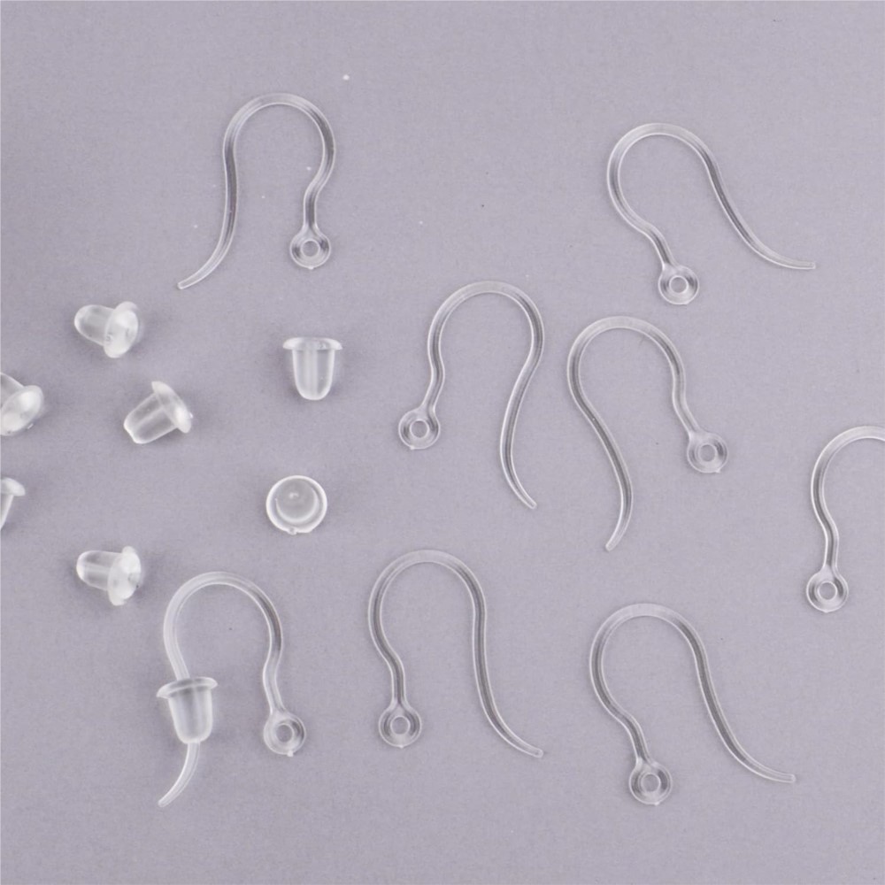 40pcs Clear Plastic Earring Ho - Resin Craft Projects avaliação e preço