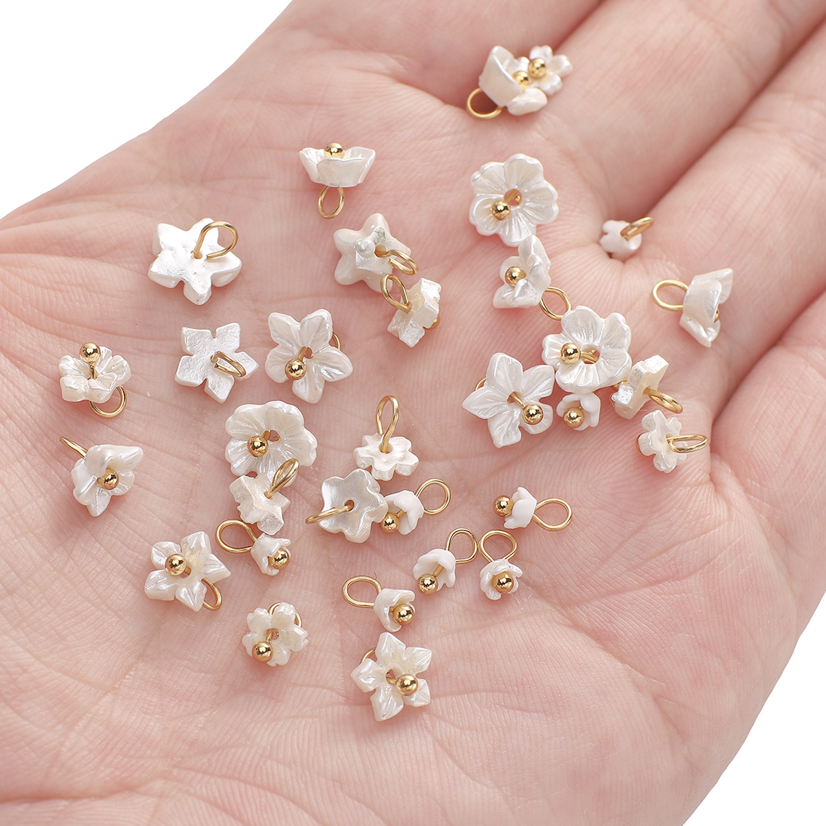 5pcs White Mini Small Flowers  - Flower Preservation Resin avaliação e preço