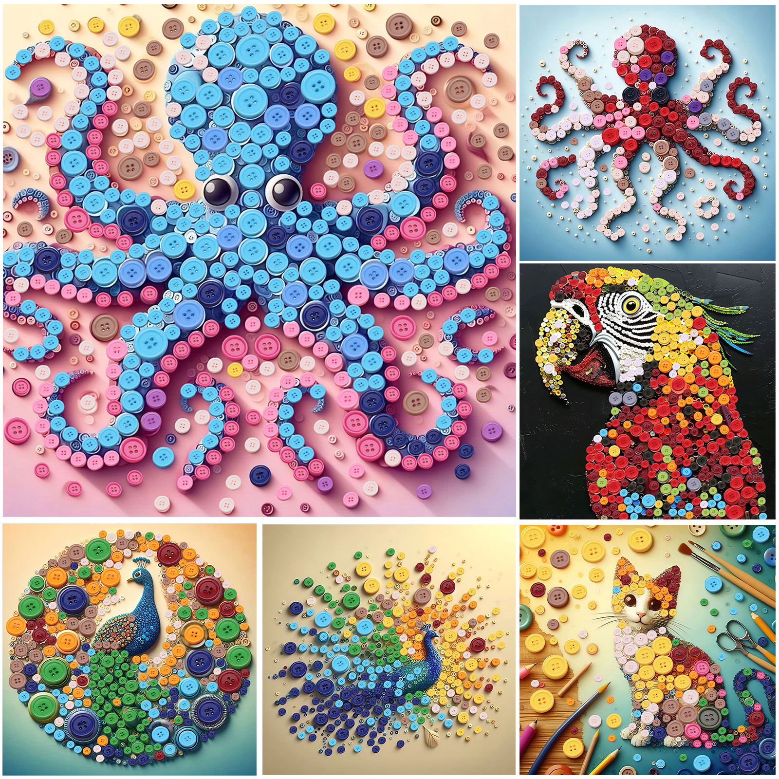 Animal DIY Resin Button Painti - Resin Craft For Beginners avaliação e preço