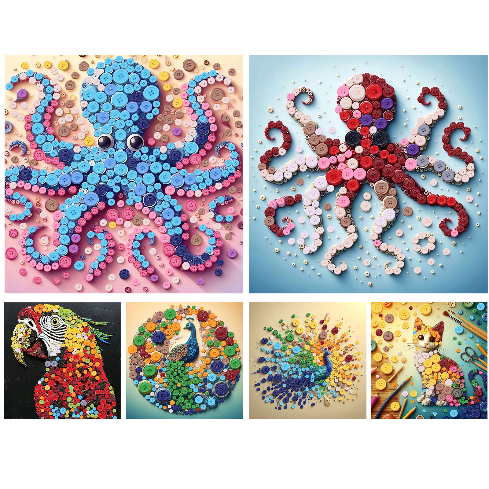 Animal DIY Resin Button Painti - Resin Craft For Beginners avaliação e preço