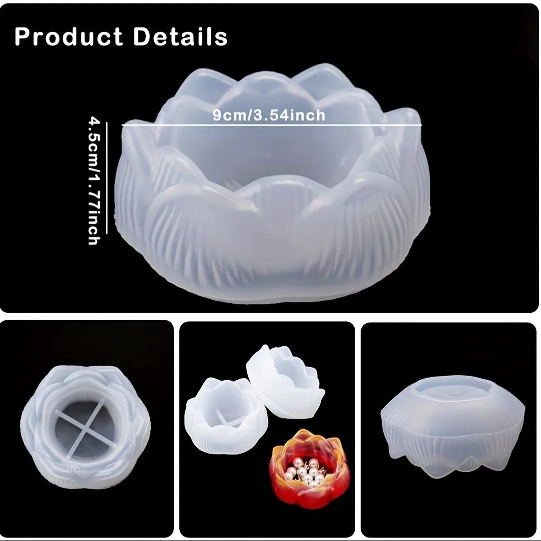 1pc DIY Lotus Flower Silicone  - Flower Preservation Resin avaliação e preço