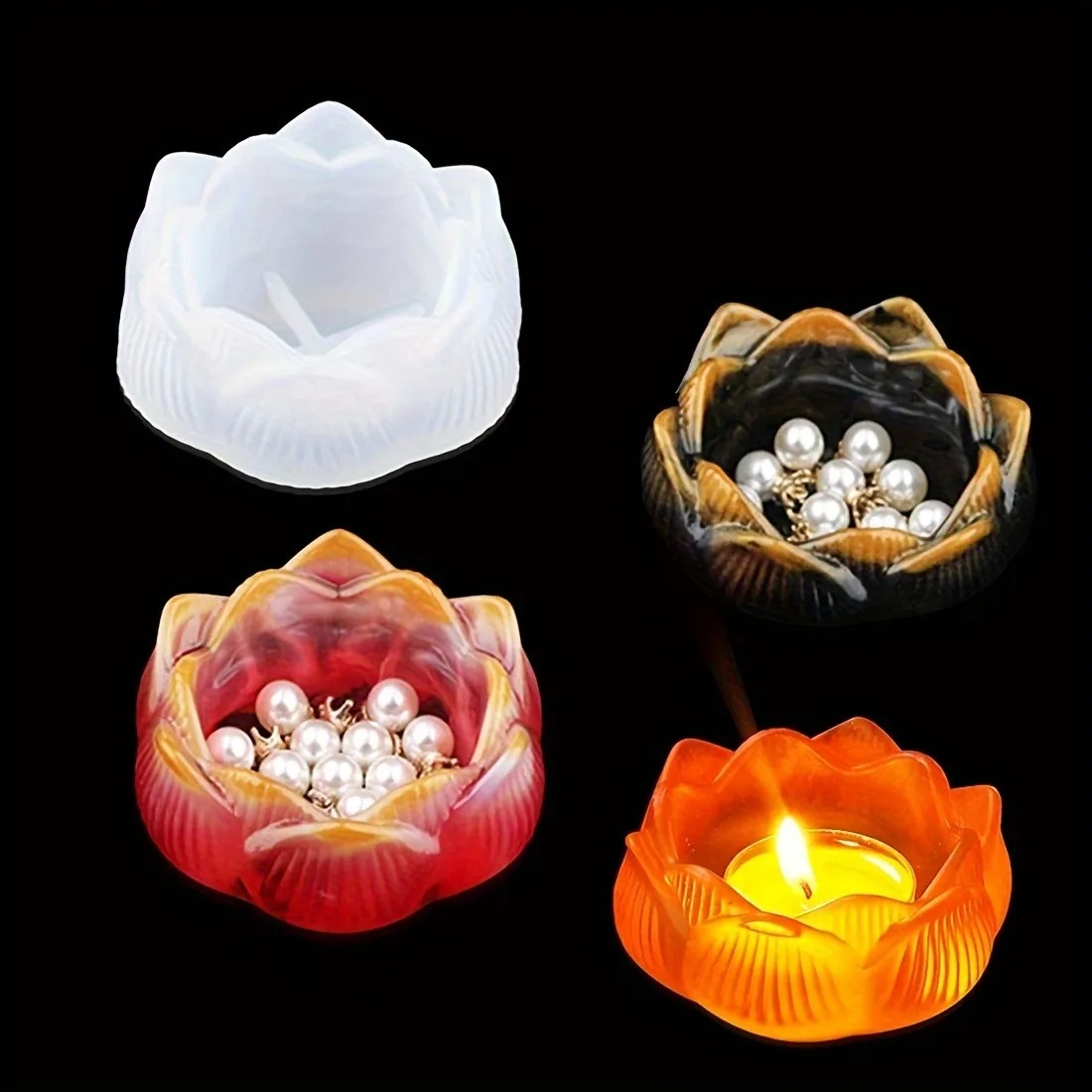 1pc DIY Lotus Flower Silicone  - Flower Preservation Resin avaliação e preço