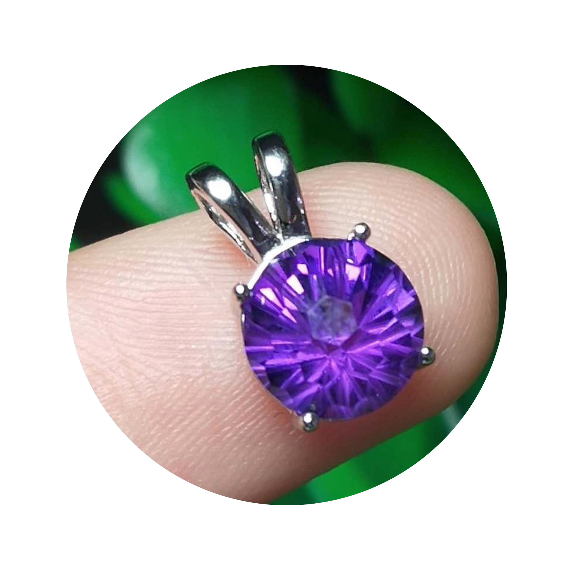 6-8MM Solid 925 Sterling Silve - Bezels Set Pendant avaliação e preço