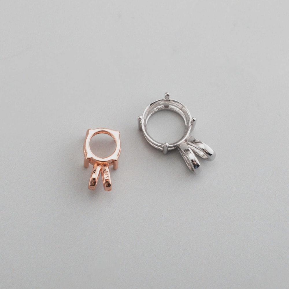 6-8MM Solid 925 Sterling Silve - Bezels Set Pendant avaliação e preço