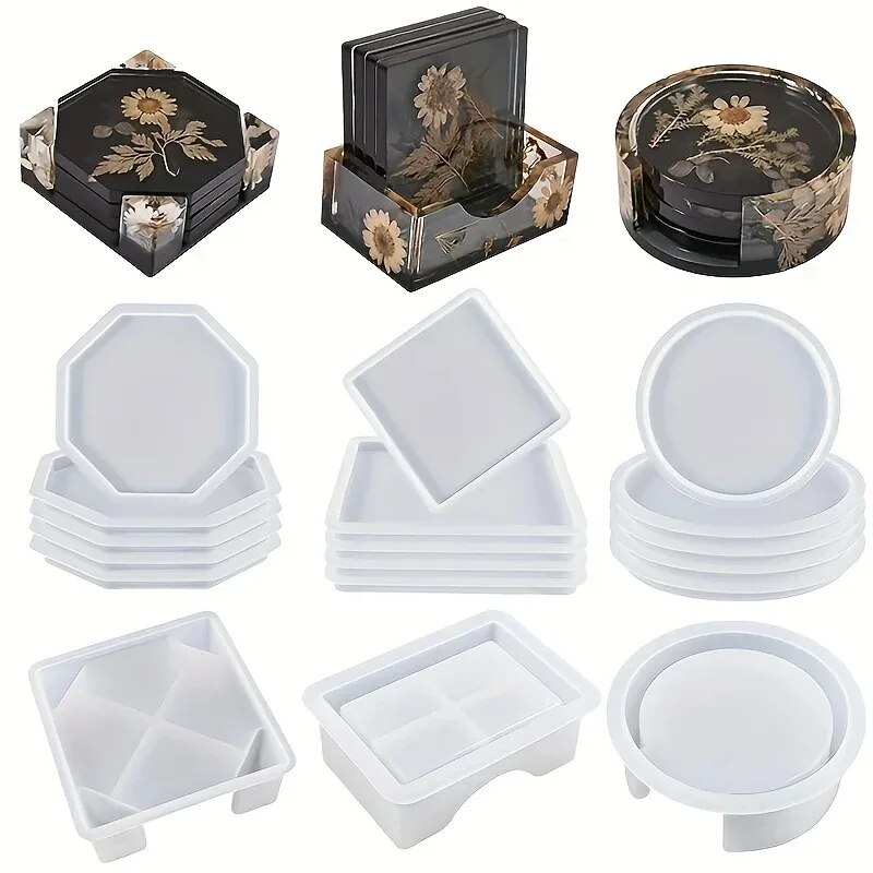 Coaster Resin Molds Set Includ - Serving Tray Mold avaliação e preço