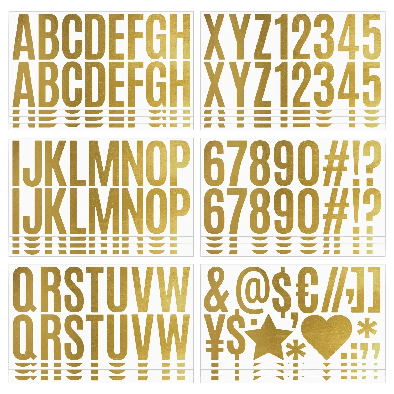 100 Pcs 6 Sheets Gold Letter S - Gold Foil Flakes avaliação e preço