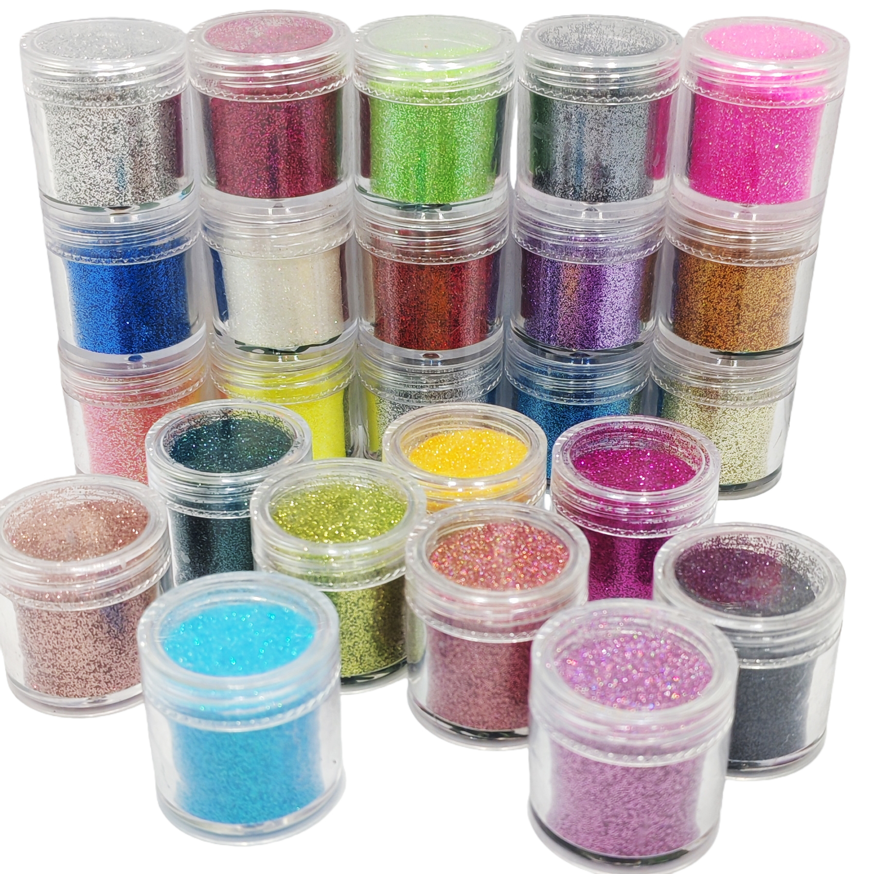 24-Color Cosmetic Iridescent H - Resin Glitter Pack avaliação e preço