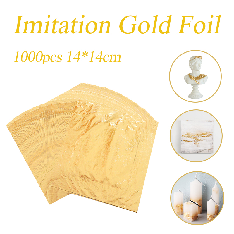 Imitation Gold Leaf Foil Sheet - Gold Foil Flakes avaliação e preço