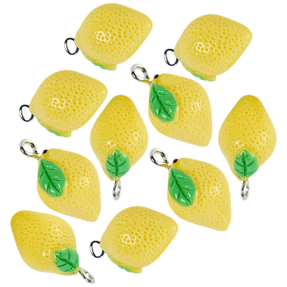 10Pcs Mini Lemon Charms Resin  - Resin Crafts Diy avaliação e preço