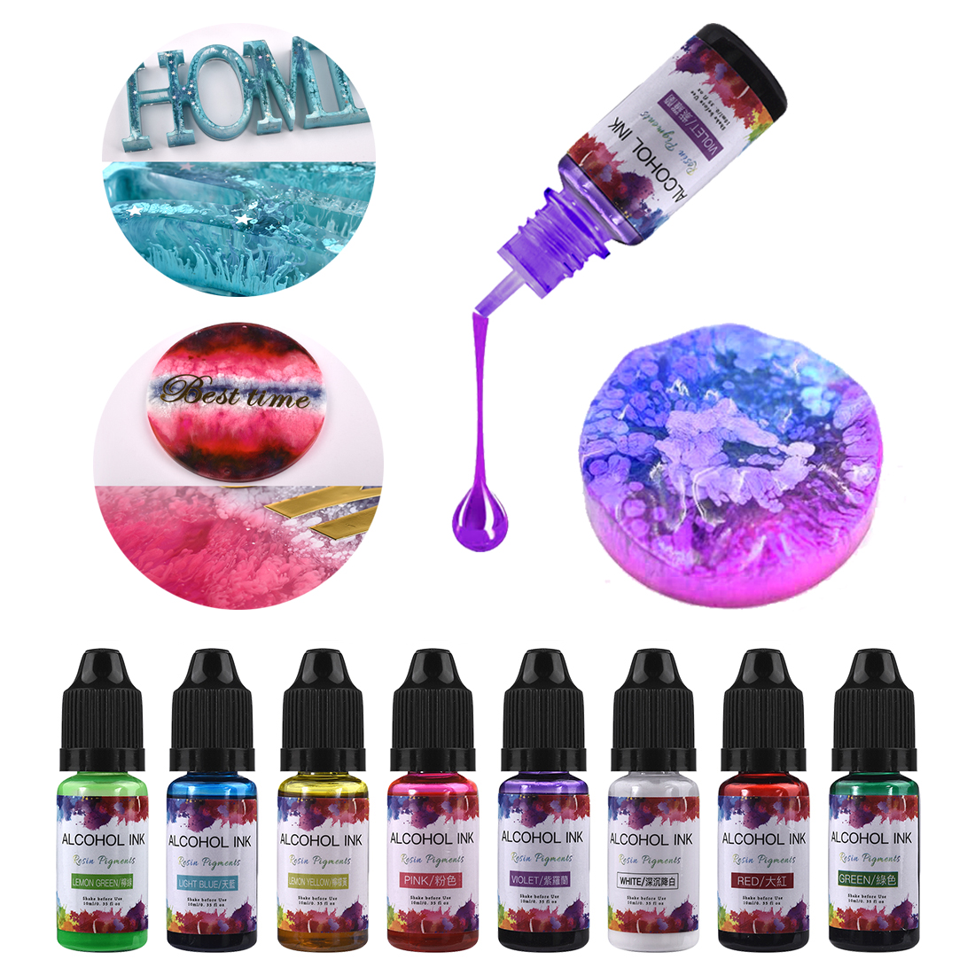 10ml/15ml Art Ink Alcohol Resi - Resin Dye Alcohol avaliação e preço