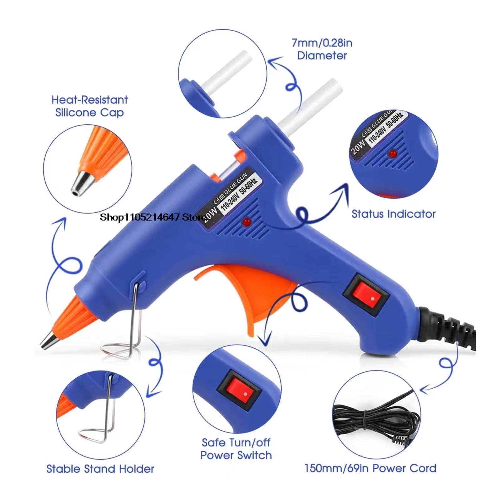 Hot Melt Glue Gun DIY Mini Hou - Heat Gun Small avaliação e preço