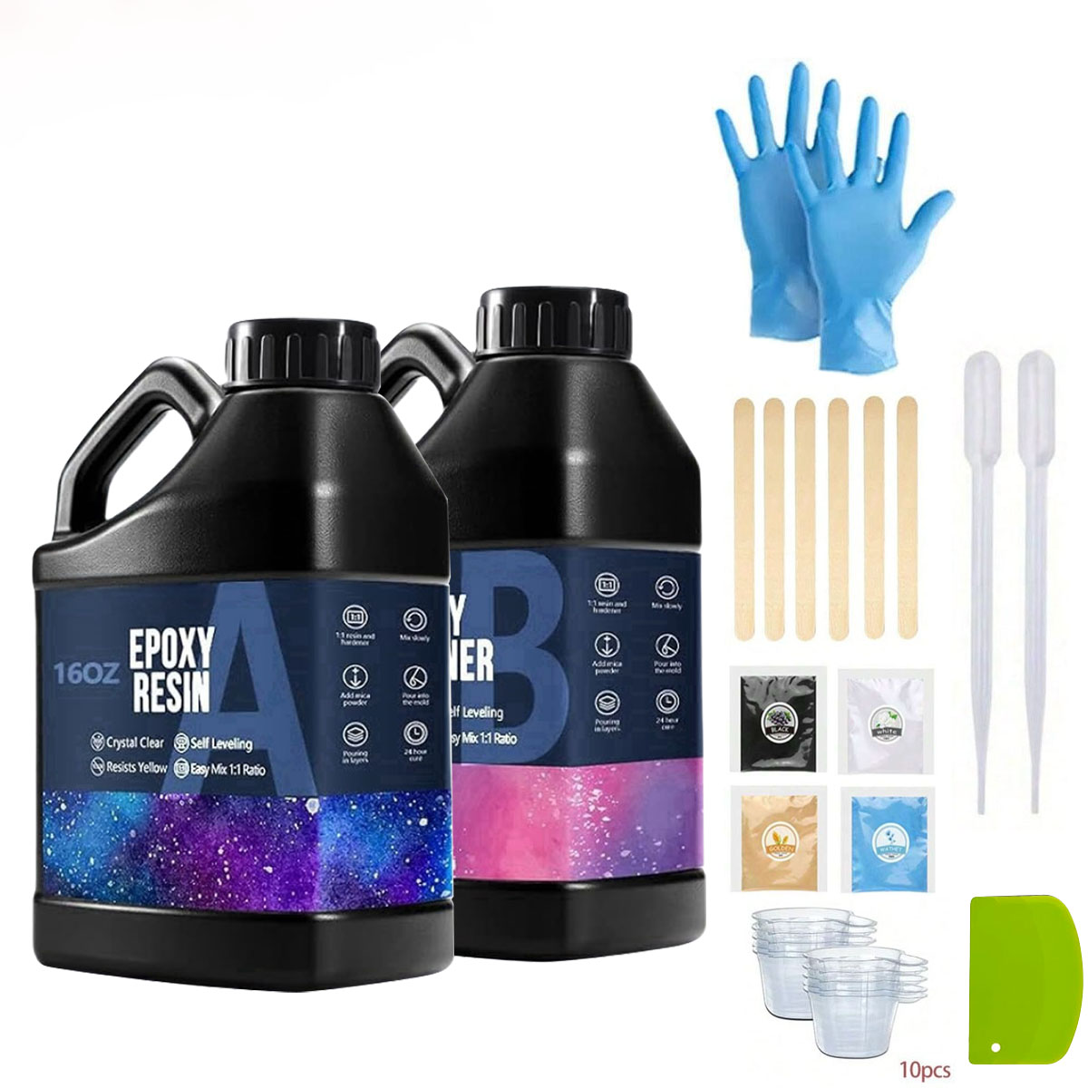 1000ml Crystal Clear Epoxy Res - Resin Jewelry Kit avaliação e preço