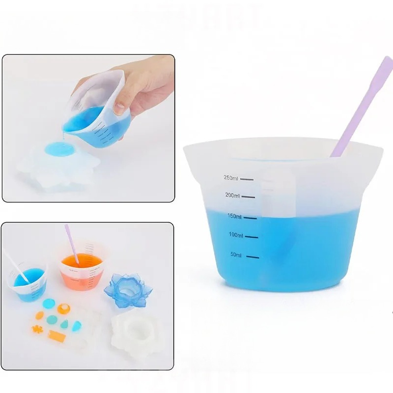 1pc Creative Simple 500ml /250 - Mixing Cup Silicone avaliação e preço