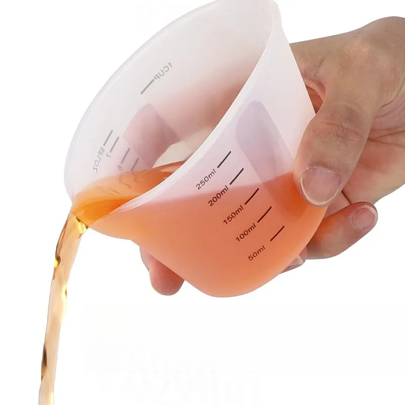 1pc Creative Simple 500ml /250 - Mixing Cup Silicone avaliação e preço