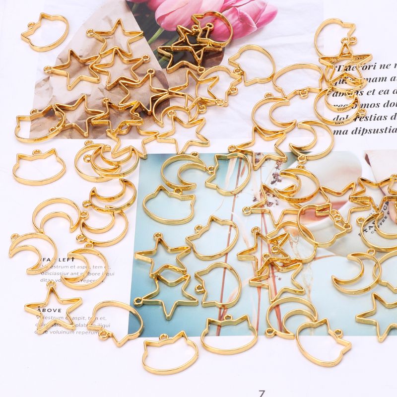 90 Pieces Mini Geometric Frame - Bezels Set Pendant avaliação e preço