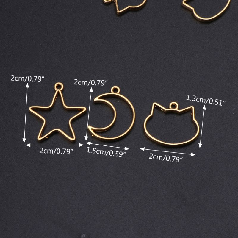 90 Pieces Mini Geometric Frame - Bezels Set Pendant avaliação e preço