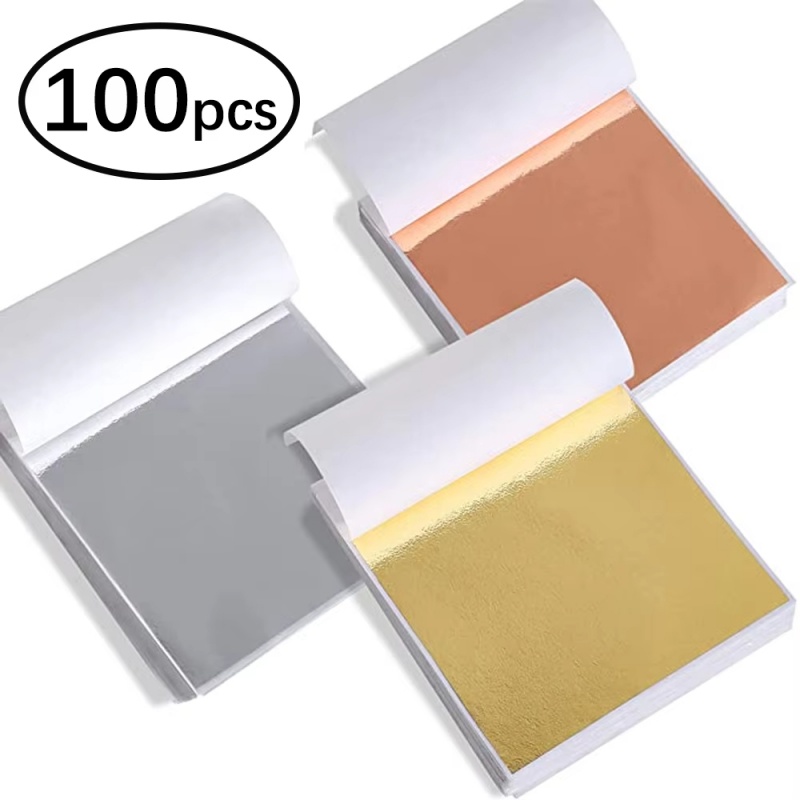 100pcs Imitation Gold Sliver C - Gold Foil Flakes avaliação e preço