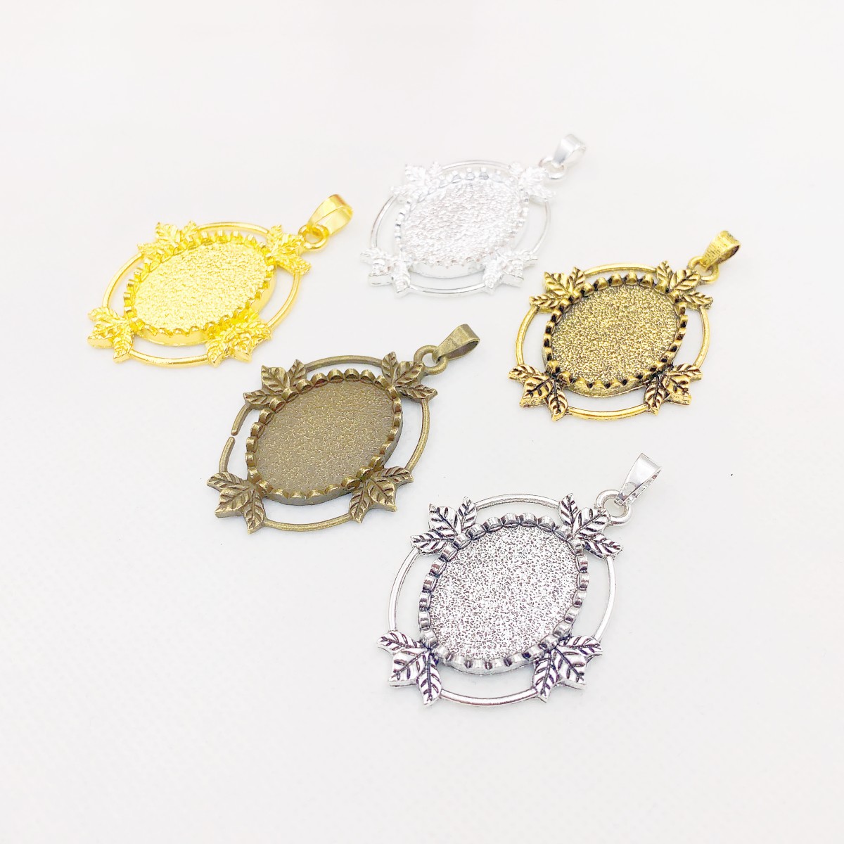 Onebeading Fit 18x25mm Oval Ca - Bezels Set Pendant avaliação e preço