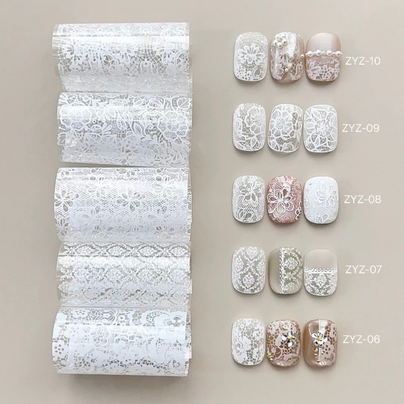 10 Rolls Red Lace Nail Foils f - Gold Foil Flakes avaliação e preço