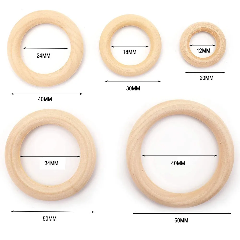 Wooden Rings Wooden Hoops for  - Wood Ring Blank avaliação e preço
