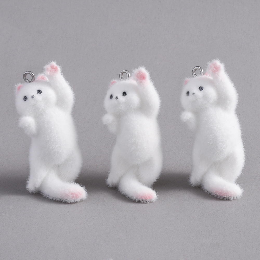 2pcs Flocking Little Cat Resin - Resin Craft Projects avaliação e preço