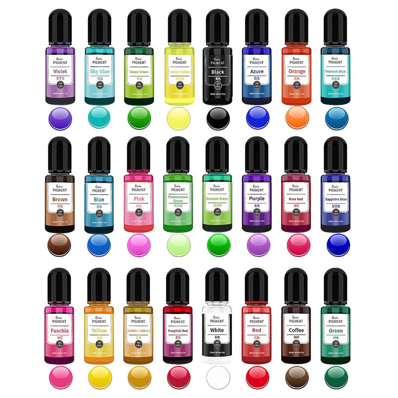 24 Color 10ml/Bottle Epoxy Res - Resin Dye Alcohol avaliação e preço