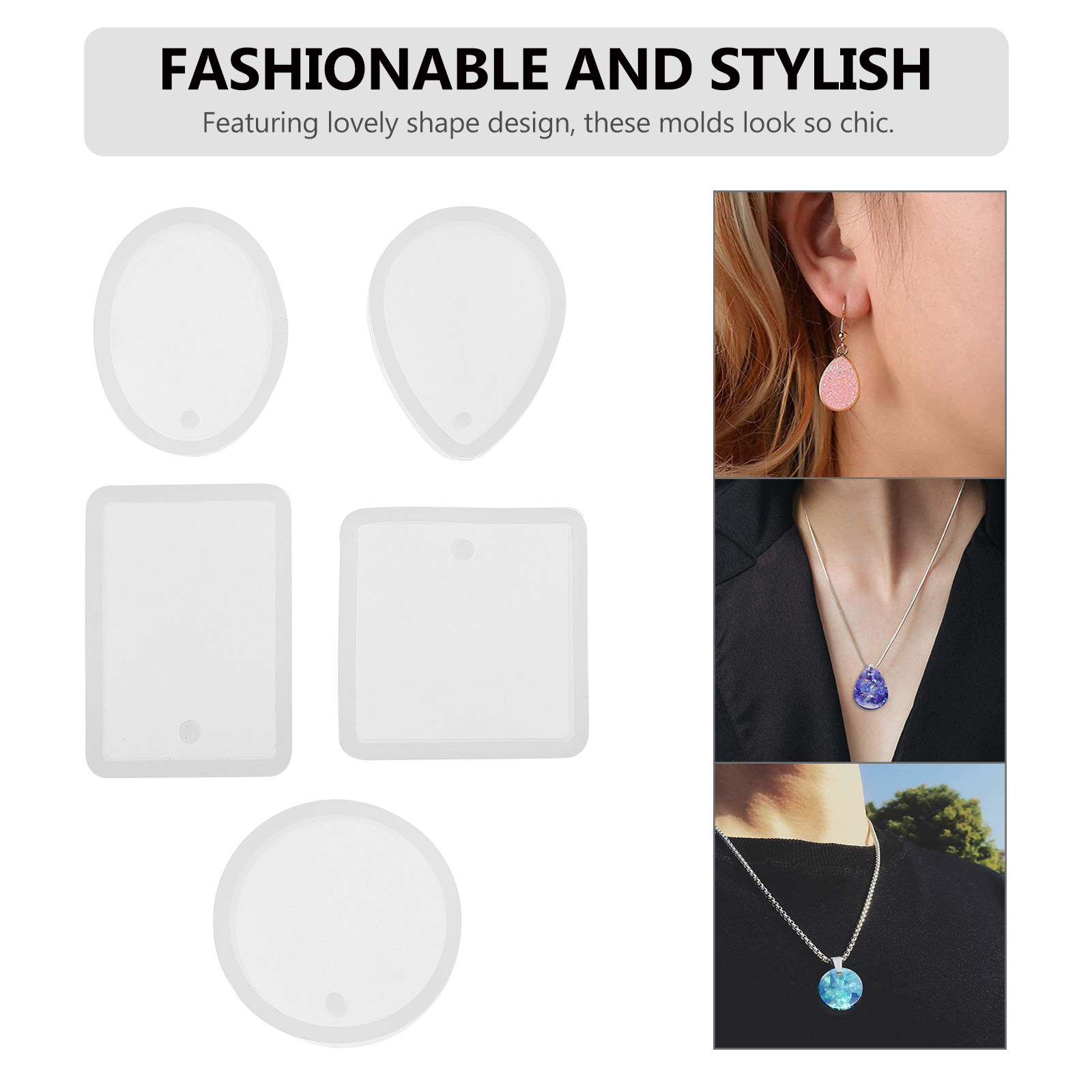 10pcs Pendant Mold Set Silicon - Resin Jewelry Kit avaliação e preço