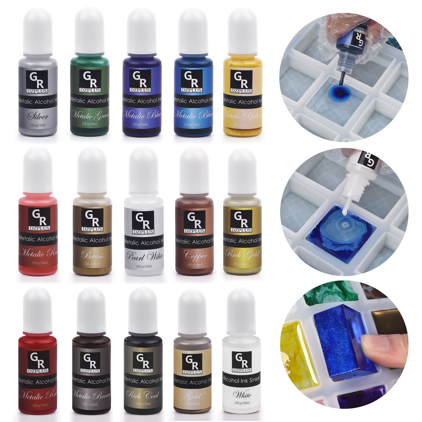 1 Set Resin Pigment Kit Art In - Resin Dye Alcohol avaliação e preço