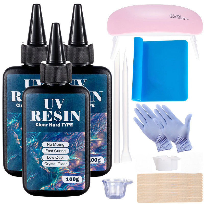 100g/250g Clear UV Resin Hard  - Epoxy Uv Resin Kit avaliação e preço