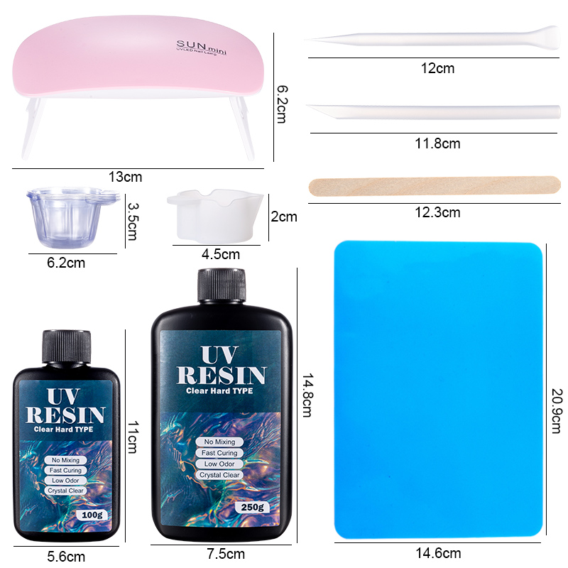 100g/250g Clear UV Resin Hard  - Epoxy Uv Resin Kit avaliação e preço