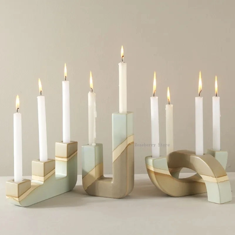 Geometry Candlestick Silicone  - Serving Tray Mold avaliação e preço