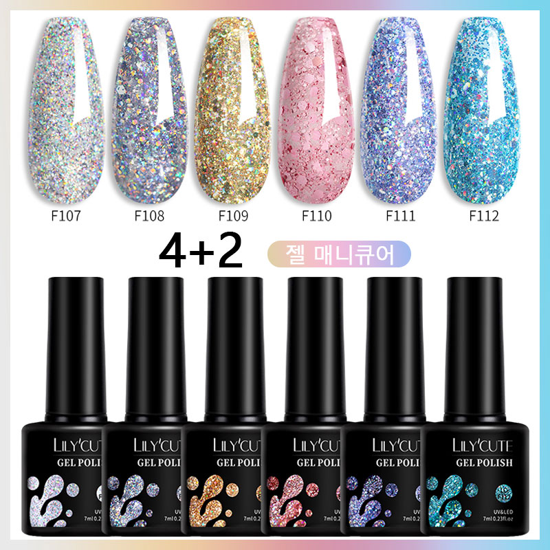 LILYCUTE 7ml 6Pcs/Set Glitter  - Resin Glitter Pack avaliação e preço