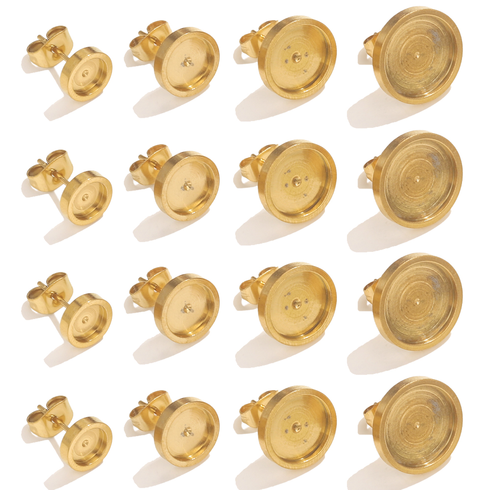 10pcs Stainless Steel Gold Ear - Resin Jewelry Kit avaliação e preço
