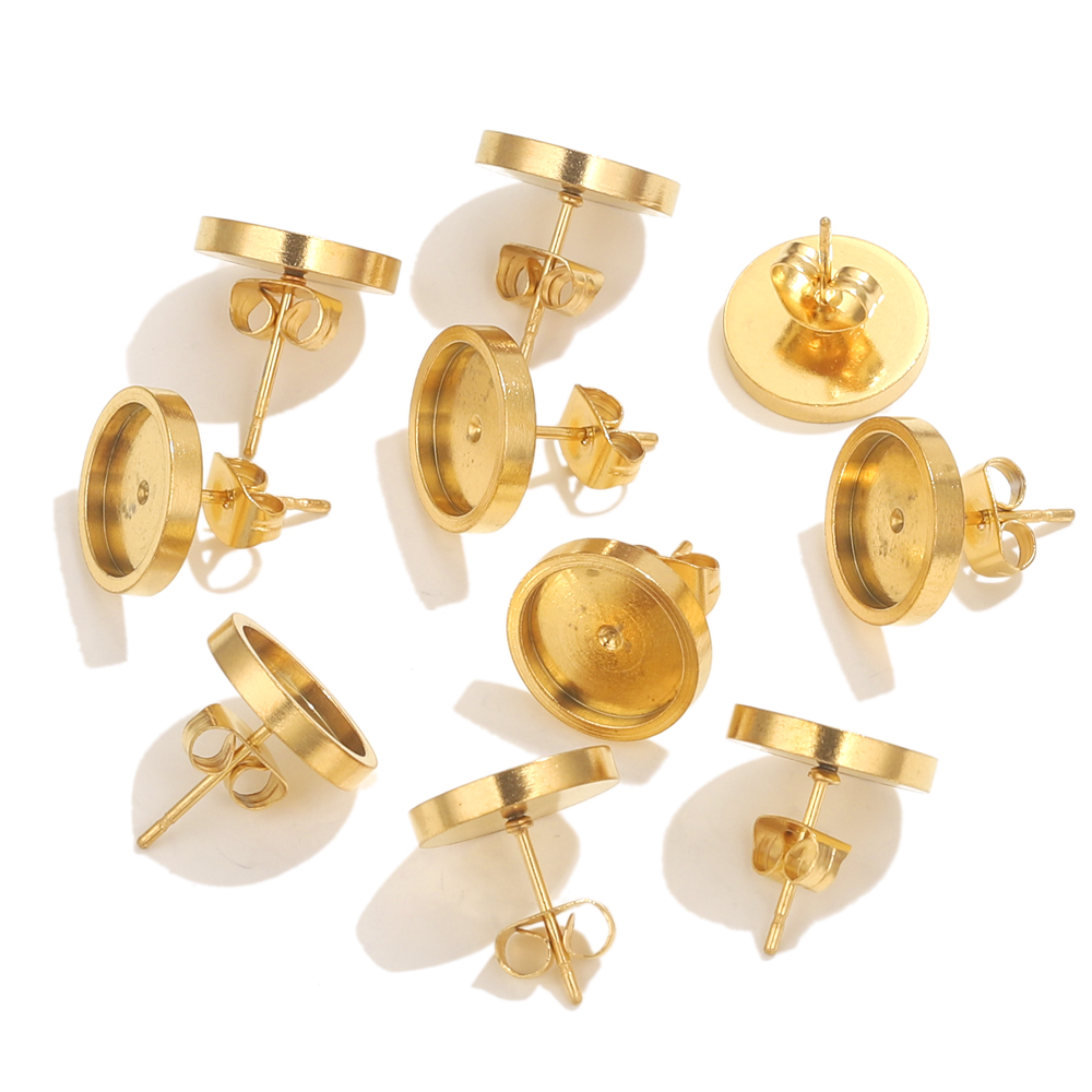 10pcs Stainless Steel Gold Ear - Resin Jewelry Kit avaliação e preço