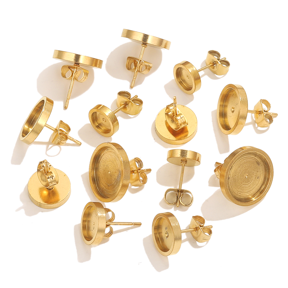 10pcs Stainless Steel Gold Ear - Resin Jewelry Kit avaliação e preço