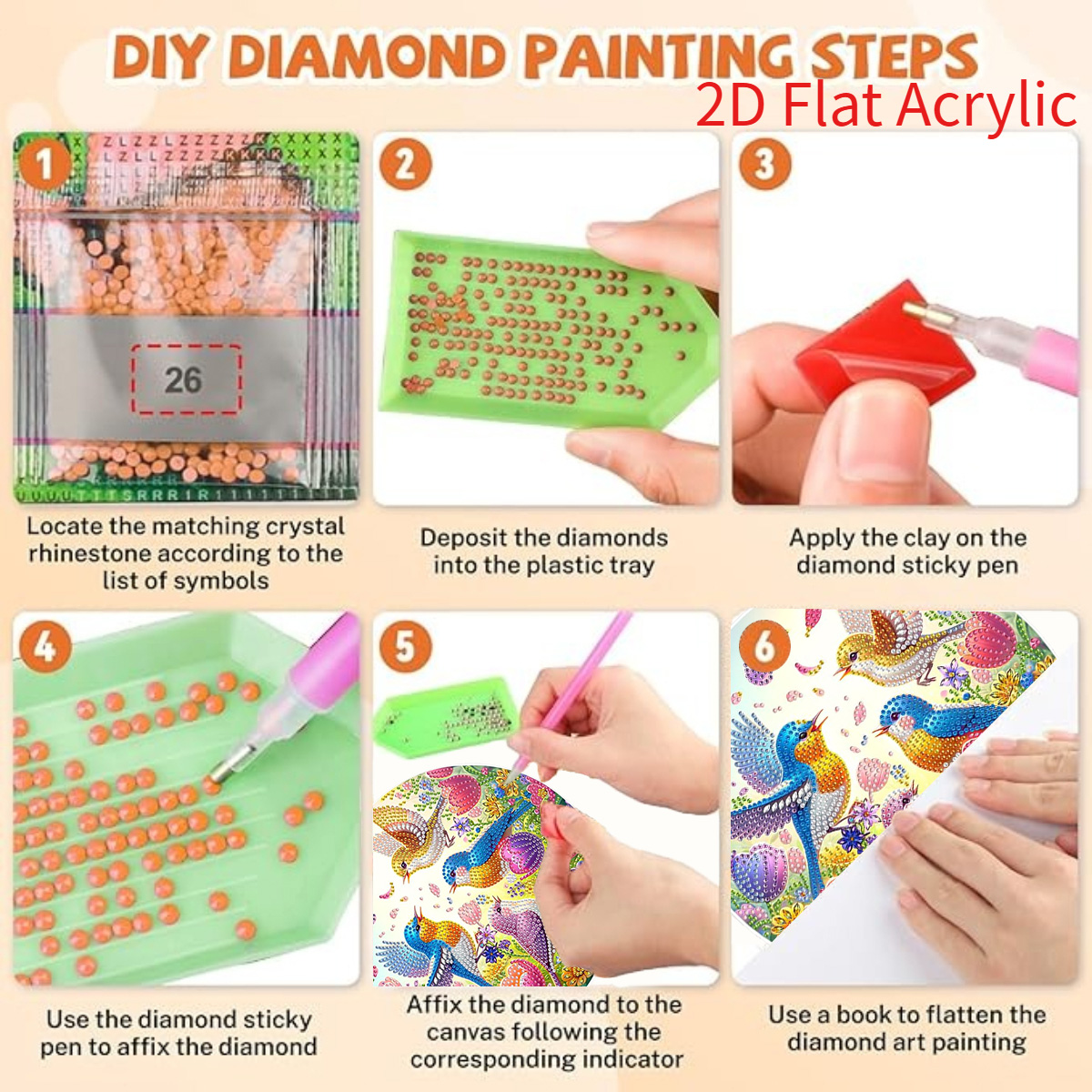 2D Flat Acrylic, 5D DIY Diamon - Resin Craft For Beginners avaliação e preço