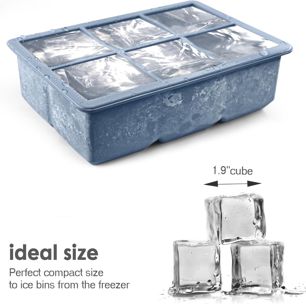 Large Silicone Ice Cube Trays  - Silicone Mold Tray avaliação e preço