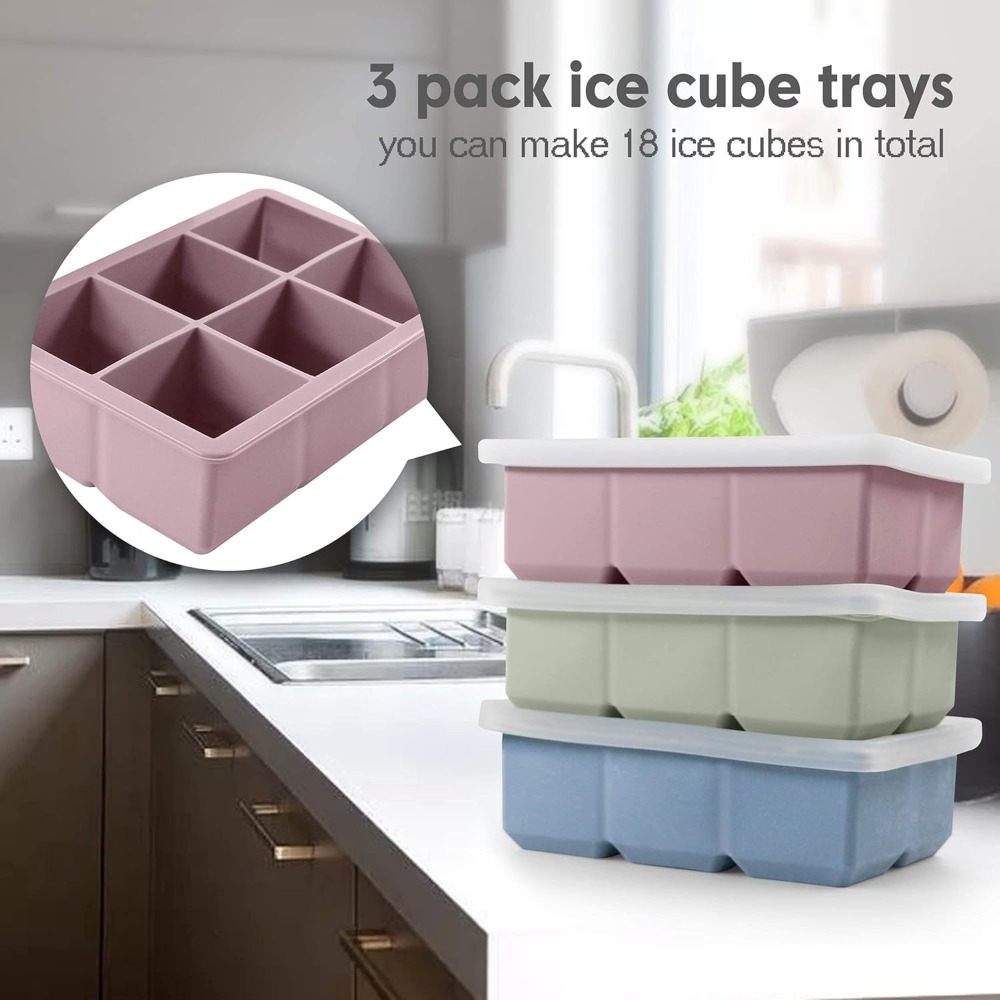 Large Silicone Ice Cube Trays  - Silicone Mold Tray avaliação e preço