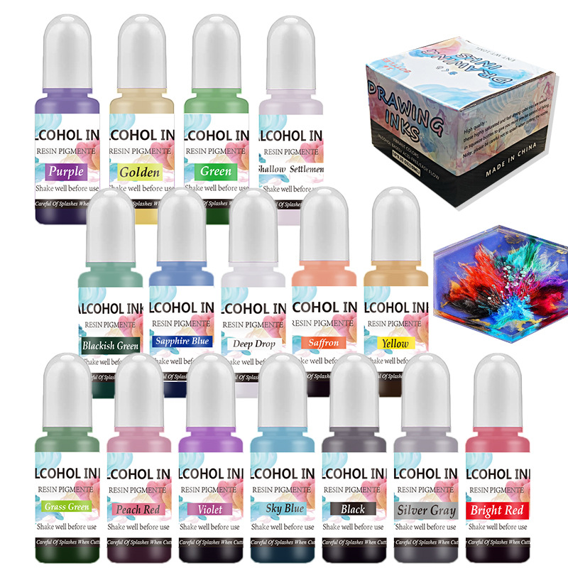 A Set Ink Alcohol Resin Pigmen - Resin Dye Alcohol avaliação e preço