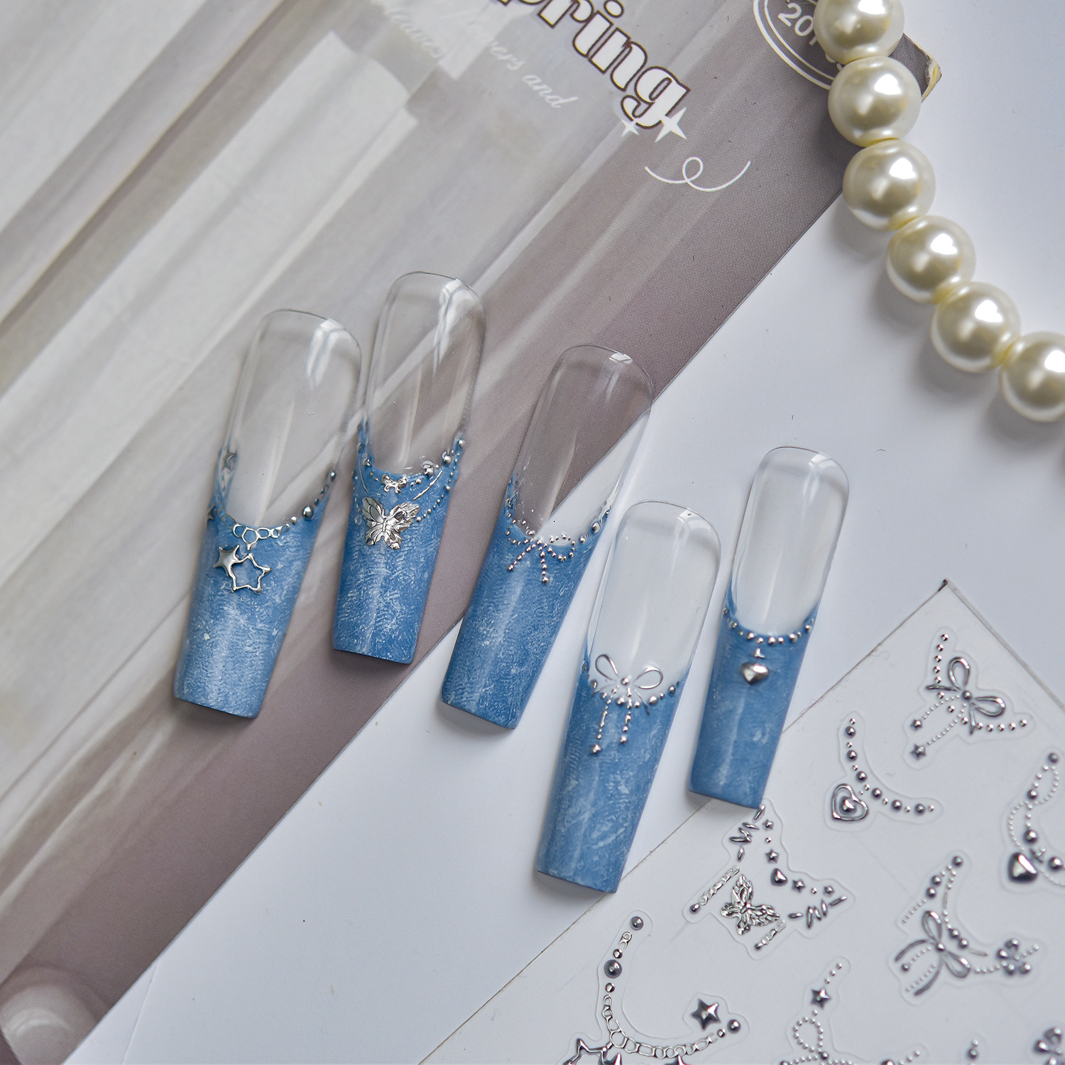 Exquisite Bow Metal Nail Stick - Gold Foil Flakes avaliação e preço