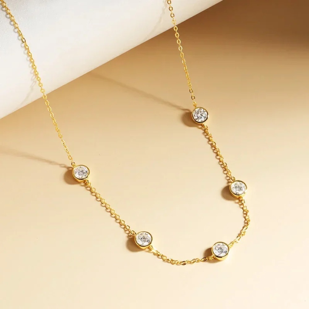 GRA Certified 5mm Moissanite N - Bezels Set Pendant avaliação e preço